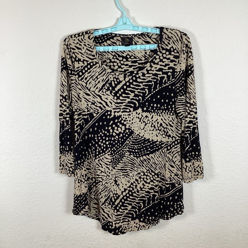 JM Collection Womens Shirt Top Sz S Small Long Sleeve Pullover Comfort Soft